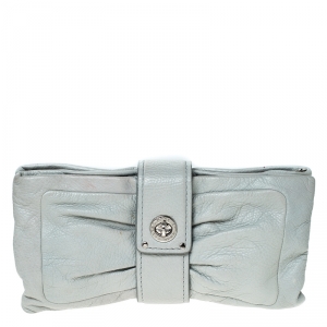 Marc by Marc Jacobs Grey Grained Leather Clutch