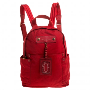 Marc by Marc Jacobs Red Nylon and Leather Preppy Backpack