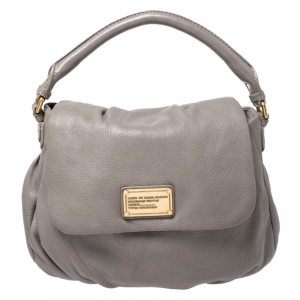 Marc by Marc Jacobs Grey Leather Classic Q Lil Ukita Top Handle Bag