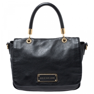 Marc by Marc Jacobs Black Leather Too Hot to Handle Top Handle Bag  