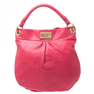 Pre Owned Marc by Marc Jacobs Hot Pink Leather Classic Q Hillier Hobo