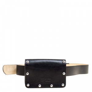 Marc Jacobs Black Leather Quintana Domed Stud Cris Belt Bag