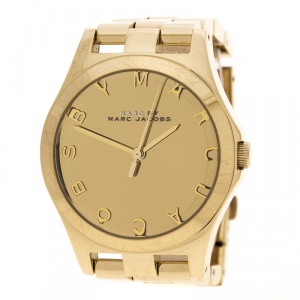 Marc by Marc Jacobs Gold Plated Stainless Steel Henry MBM3211 Women's Wristwatch 36 mm