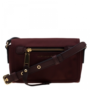 Marc Jacobs Burgundy Nylon Small Trooper Crossbody Bag