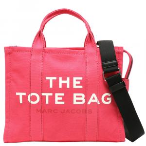 Pre Owned Marc Jacobs Bright Pink Leather The Small Traveler Tote Bag