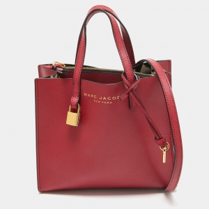 Pre Owned Marc Jacobs Fuchsia Leather Mini Grind Tote