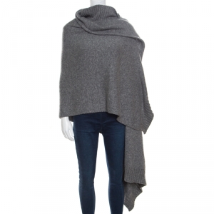 Max Mara Grey Wrap Dover Poncho ( Free Size )