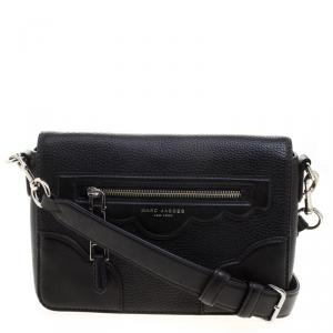 Marc Jacobs Black Leather Small Haze Shoulder Bag
