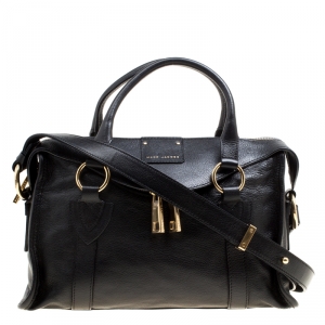 Marc Jacobs Black Leather Wellington Fulton Top Handle Bag