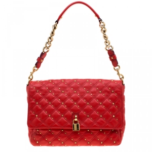 Marc Jacobs Red Leather Stardust Beat Shoulder Bag