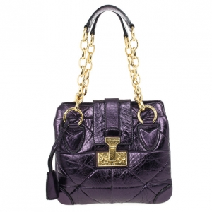 Pre Owned Marc Jacobs Mariah Mettalic Bag 