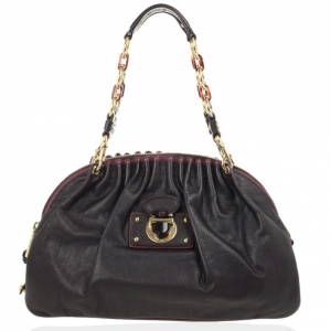 Marc Jacobs Black Leather Lou Bag