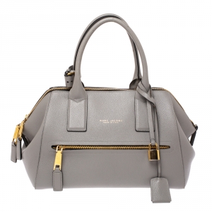Pre Owned Marc Jacobs Grey Leather Medium Incognito II Satchel 