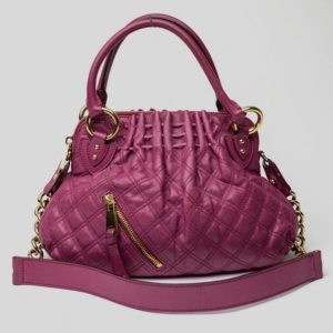 Pre Owned Marc Jacobs Purple Quilted Calf Leather Small Cecilia Bag