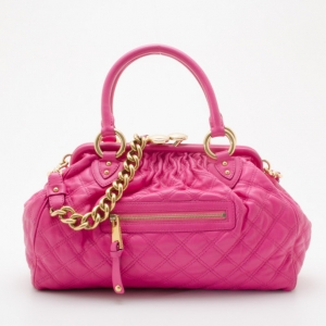 Marc Jacobs Quilted Hot Pink Stam Satchel