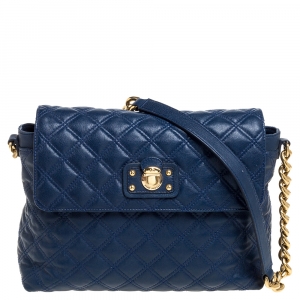 Marc Jacobs Blue Quilted Leather Day to Night Single Shoulder Bag