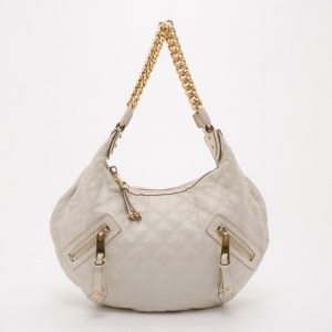 Marc Jacobs Cream Quilted Banana Hobo 