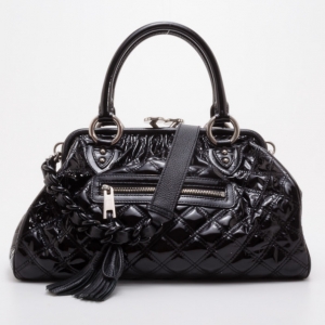 Pre Owned Marc Jacobs Black Patent 'Polished' Stam