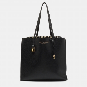 Marc Jacobs Black Leather Grind Tote Bag