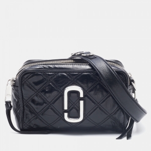 Marc Jacobs Black Quilted Leather Softshot Crossbody Bag