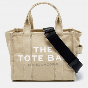 Pre Owned Marc Jacobs Beige Canvas Mini The Tote