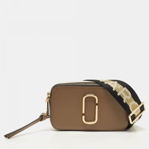 Pre Owned Marc Jacobs Beige Leather Snapshot Camera Crossbody Bag