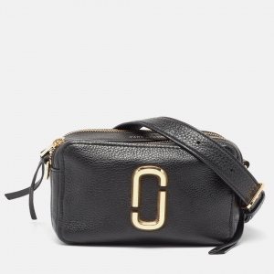 Pre Owned Marc Jacobs Black Leather The Softshot 21 Camera Bag