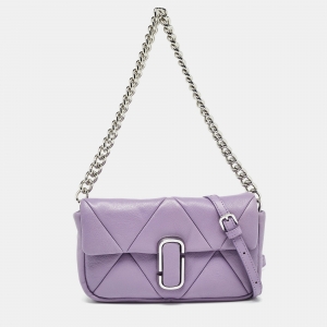 Pre Owned Marc Jacobs Lilac Puffy Diamond Quilted Leather Shoulder Bag