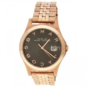 Marc by Marc Jacobs The Slim Brown Dial Rose Gold Tone MBM3350 Women's Wristwatch 36 mm