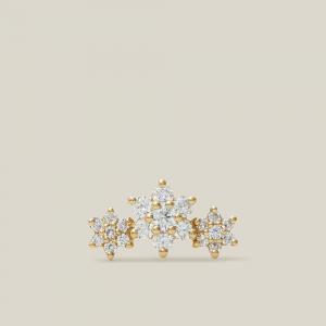 Maria Tash Gold Garland Star Diamond and Yellow-Gold Single Stud