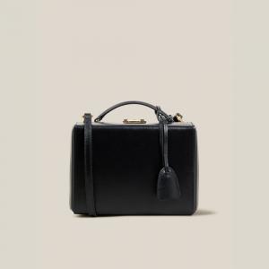 MARK CROSS Black Grace Small Leather Box Bag