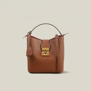 MARK CROSS Brown Murphy Leather Bucket Bag