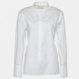 Pre Owned Marni White Cotton Long Sleeve Button Front Shirt S