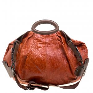 Marni Orange Glaze Leather New Balloon Hobo
