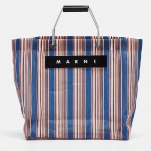 Marni Multicolor Nylon Market Stripe Tote 