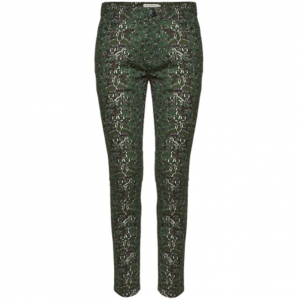Mary Katrantzou Peacock Green Printed Skinny Jeans S