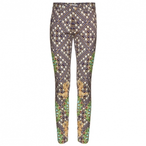 Mary Katrantzou Peacock Turquoise Printed Jeans M