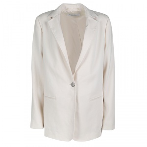 Max Mara Cream Tailored Single Button Blazer M