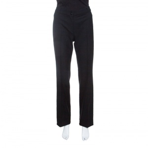 Pre Owned Max Mara Studio Black Wool Tailored Pants M