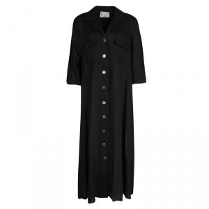 Max Mara Black Linen Shirt Dress L