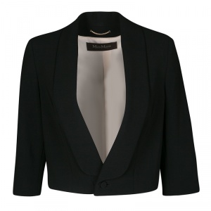 Max Mara Black Fitted Cropped Blazer M