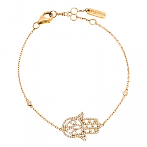 Messika Hamsa Diamond 18K Rose Gold Station Bracelet 