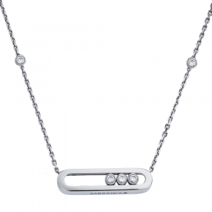 Messika Baby Move Diamond 18K White Gold Pendant Necklace