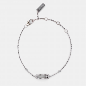 Messika Move Uno Pavé Diamonds 18k White Gold Bracelet