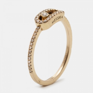 Messika Move Uno Diamond 18k Rose Gold Ring Size 51