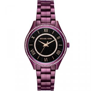 Michael Kors Black Plum Plated Steel Lauryn MK3724 Women's Wristwatch 38MM