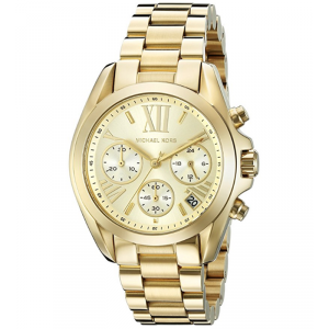 Michael Kors Champagne Yellow Gold Plated Steel Bradshaw MK5798 Women's Wristwatch 35MM