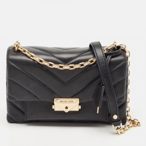 Michael Kors Black Quilted Leather Cece Shoulder Bag