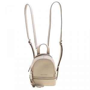 Pre Owned Michael Kors Grey Leather Rhea Mini Backpack