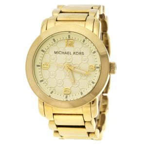 Michael Kors Gold Plated Stainless Steel MK3158 Women's Wristwatch 34 mm